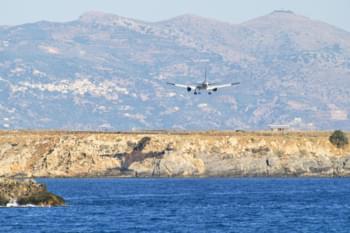 Flugzeuglandung Heraklion