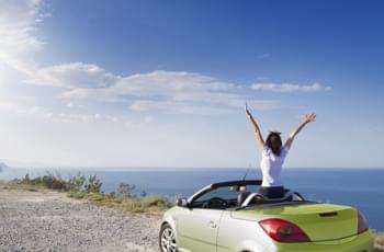 Cabrio am Strand