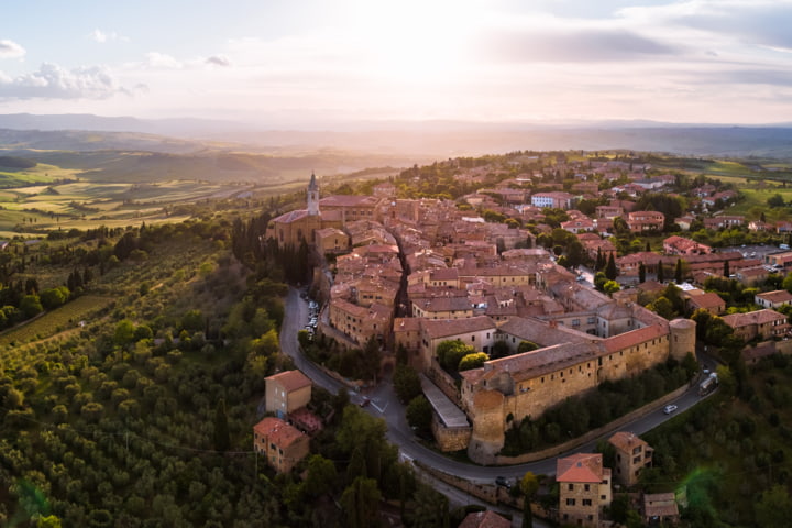 Blick auf Pienza