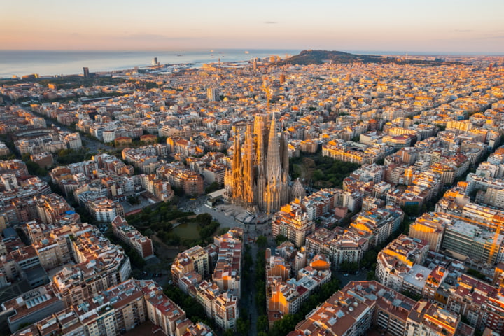 Zentrum Barcelona – Blick auf die Sagrada Familia und Umgebung