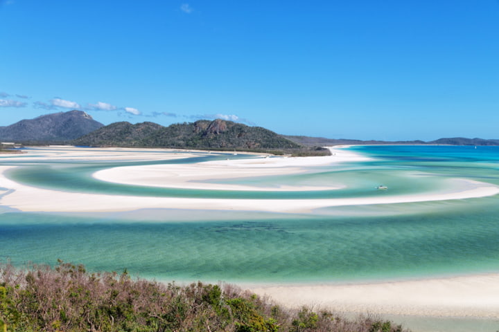 Der wunderschöne Strand auf den Whitsundays