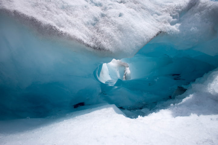 Eishöhle im Franz Josef Gletscher