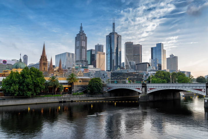 Die Skyline von Melbourne