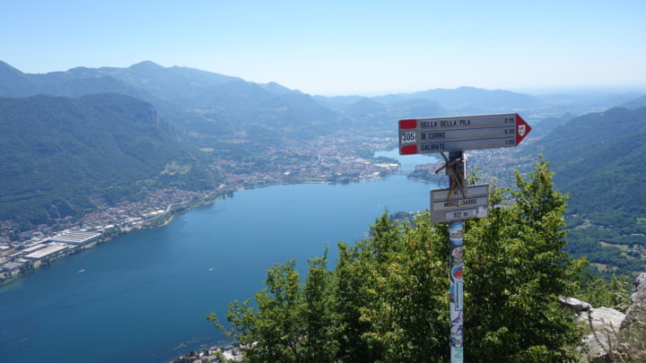 Blick auf den Comer See vom Monte Barro 